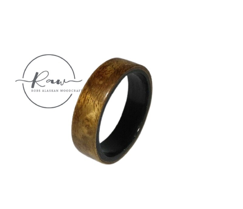 Myrtle and Rosewood Bentwood Ring