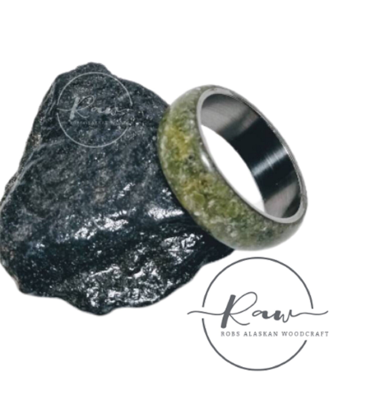 Jade Titanium Ring