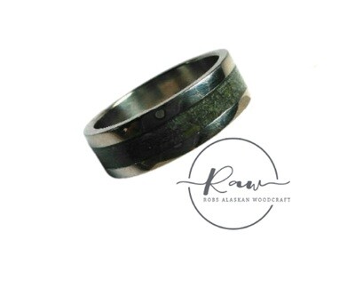 Titanium and Jade Ring