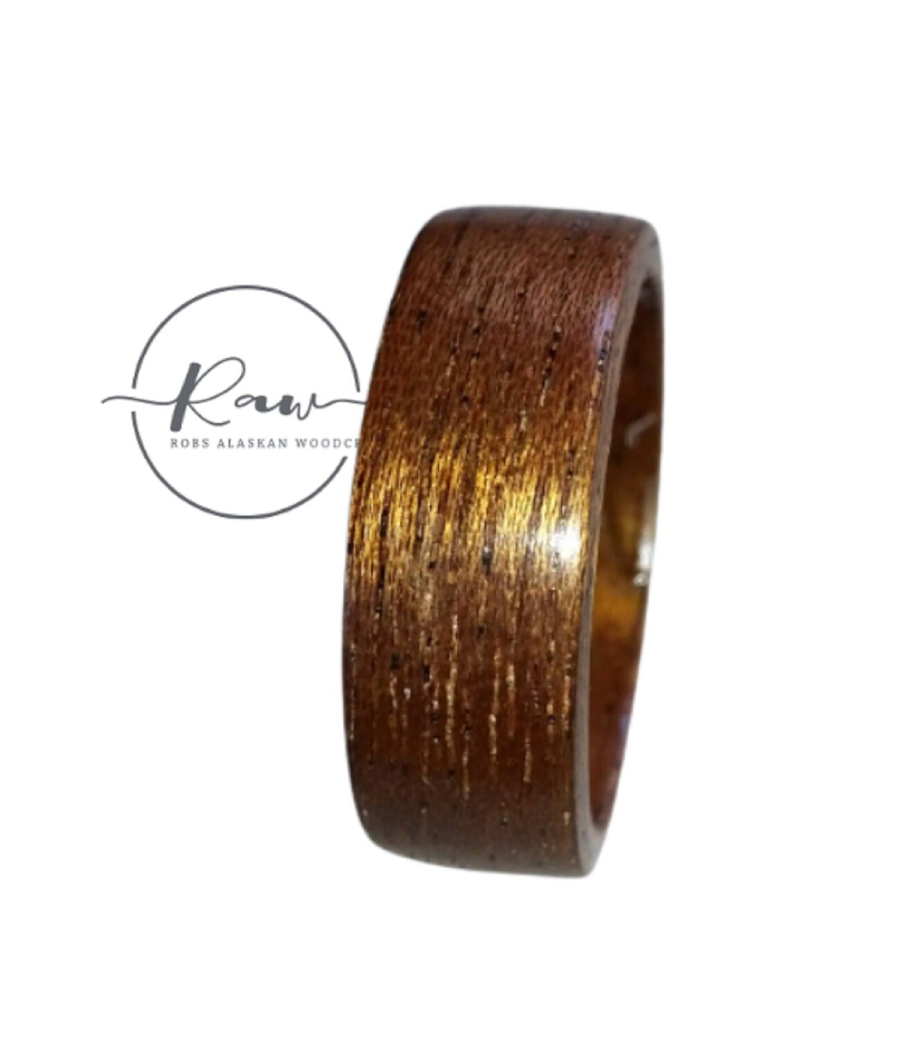 Makore Bent Wood Ring
