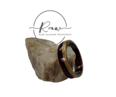 Australian Walnut and Willow Bentwood Ring