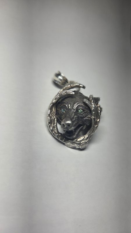 Wolf in the Brambles Pendant