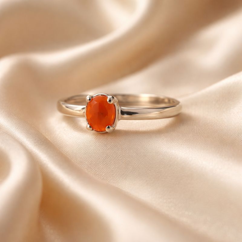 Carnelian Sterling Silver Ring