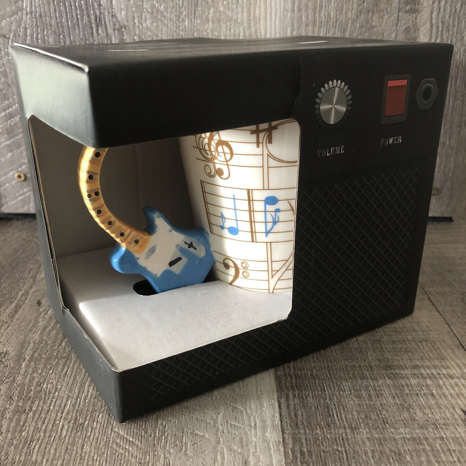 Tasse mit Gitarren Griff/Henkel (blau)