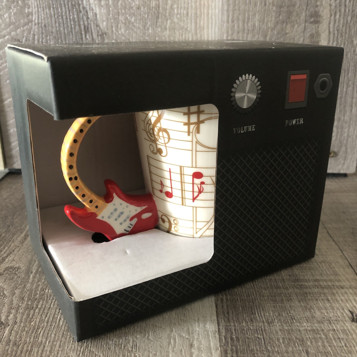 Tasse mit Gitarren Griff/Henkel (rot)