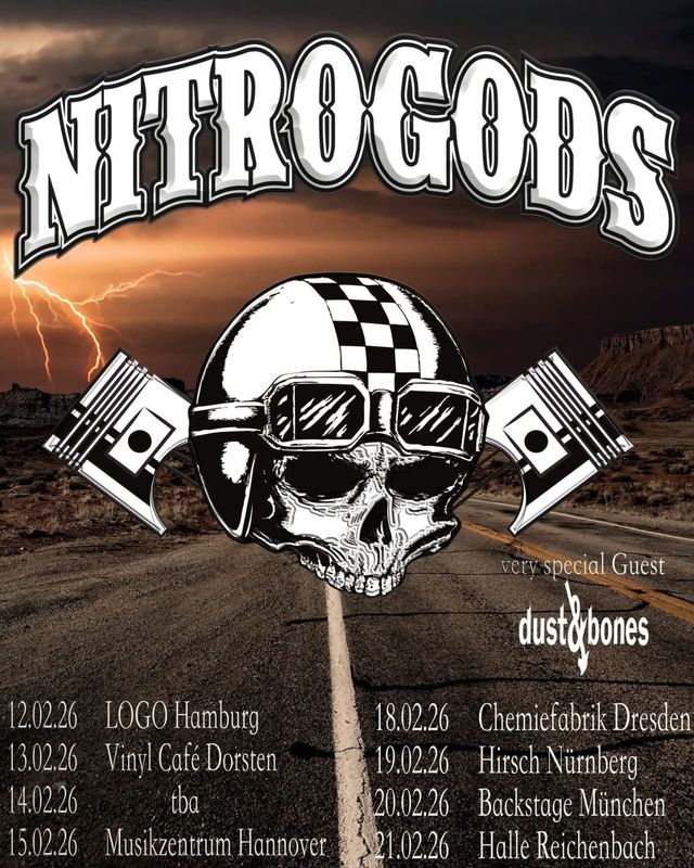 Ticket: Nitrogods &amp; Dust&amp;Bones LIVE@Vinylcafe - 13.02.2026