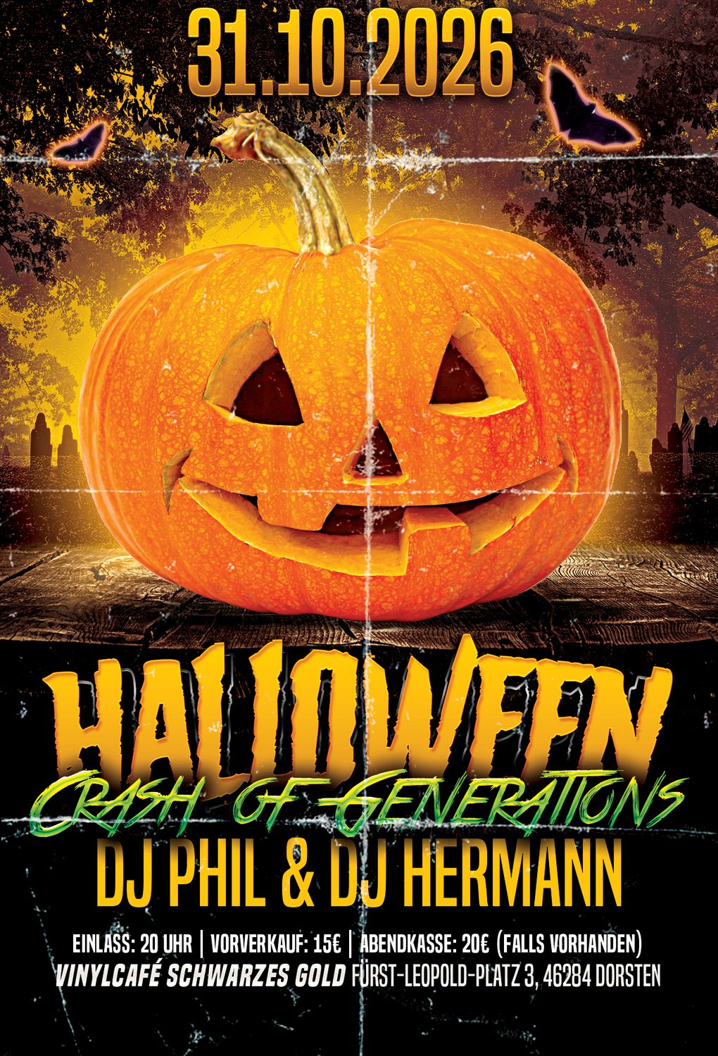 Tickets: Halloween Party mit DJ Phil &amp; DJ Hermann - 31.10.2026