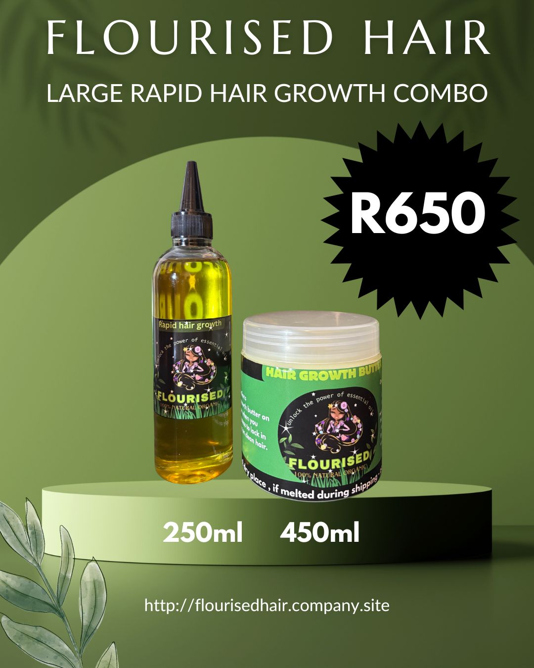 LARGE Combo 1xHair growth oil &amp; 1x 450Hair growth Butter )