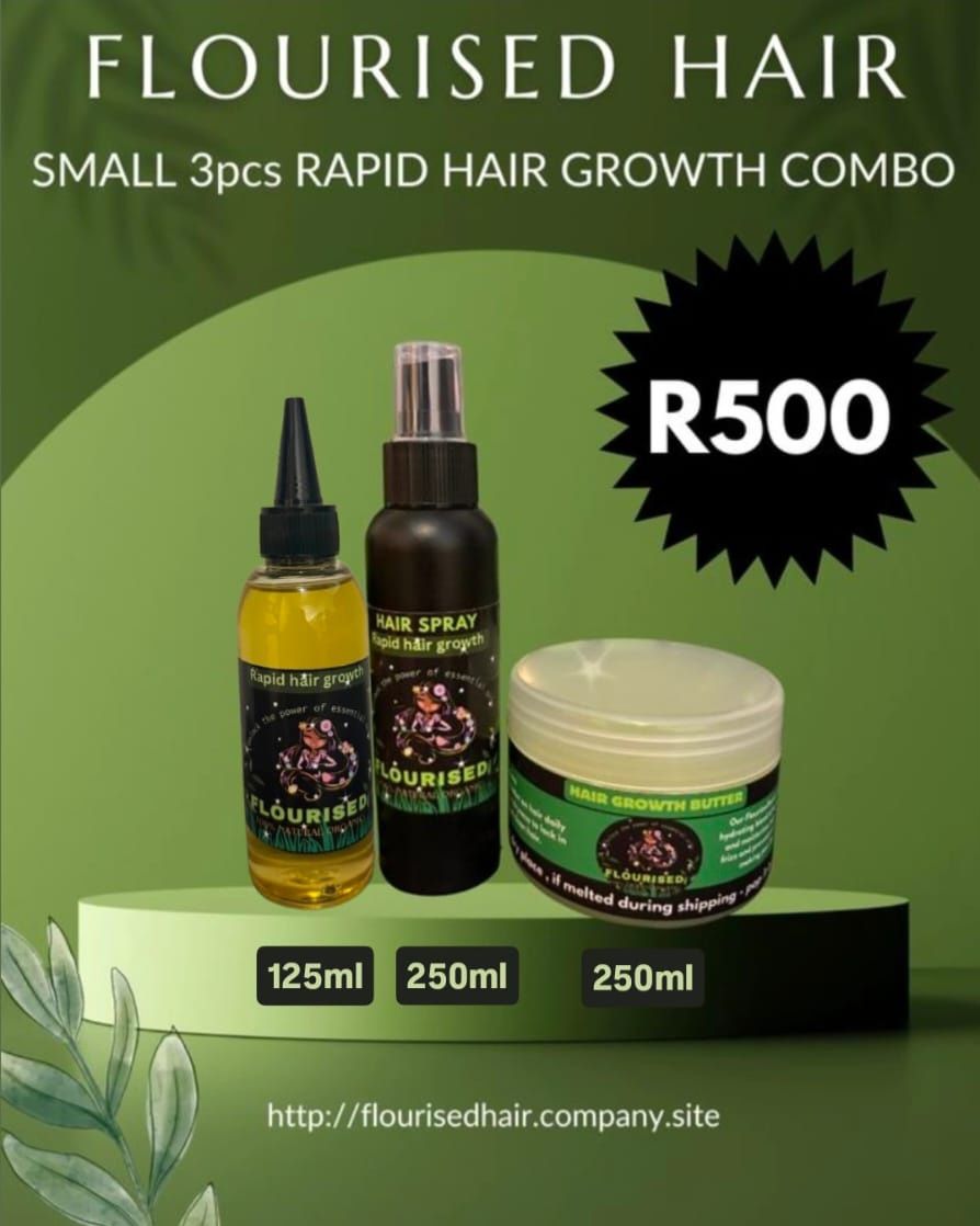 Small 3pcs Combo  1x Hair growth oil &amp;  1x Hair growth butter &amp; 1x Hair growth Hair Spray