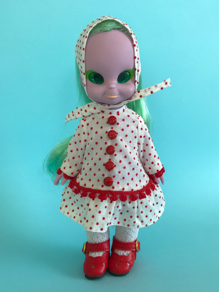 Red and white Polkadot Dress set for Emerald Witch