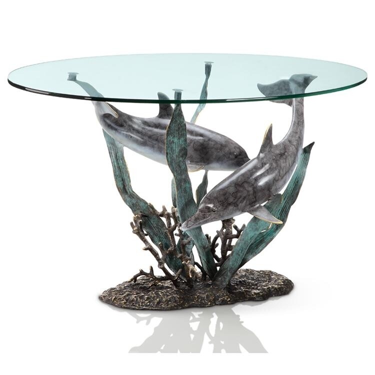 DESIGNER TABLE-DOLPHIN DUET COFFEE TABLE