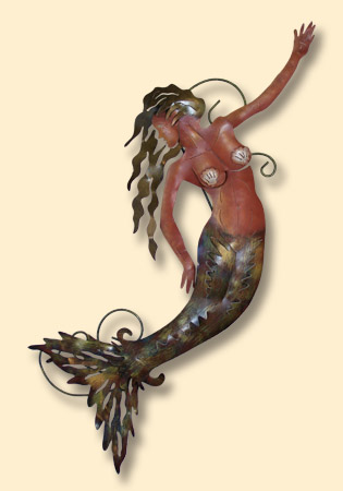 INCREDIBLE METAL WALL ART-MERMAID WAVE INCREDIBLE METAL WALL ART-MERMAID WAVE