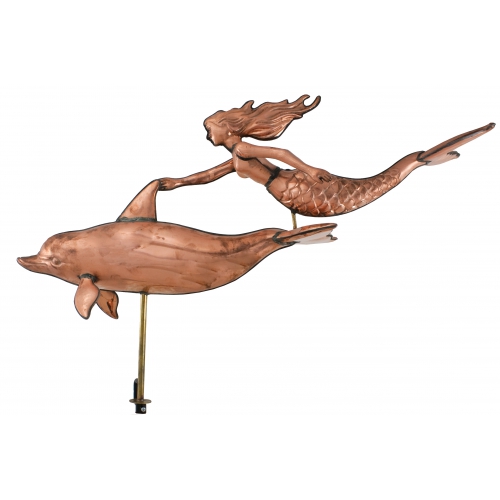 WEATHERVANE-3D MERMAID & DOLPHIN WEATHERVANE-3D MERMAID & DOLPHIN