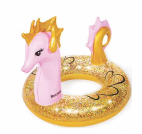 GLITTER SEAHORSE SWIM RING