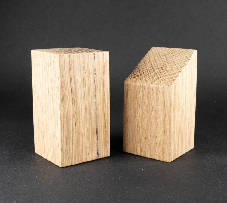 Solid Oak Miniature Plinths, Display Bases