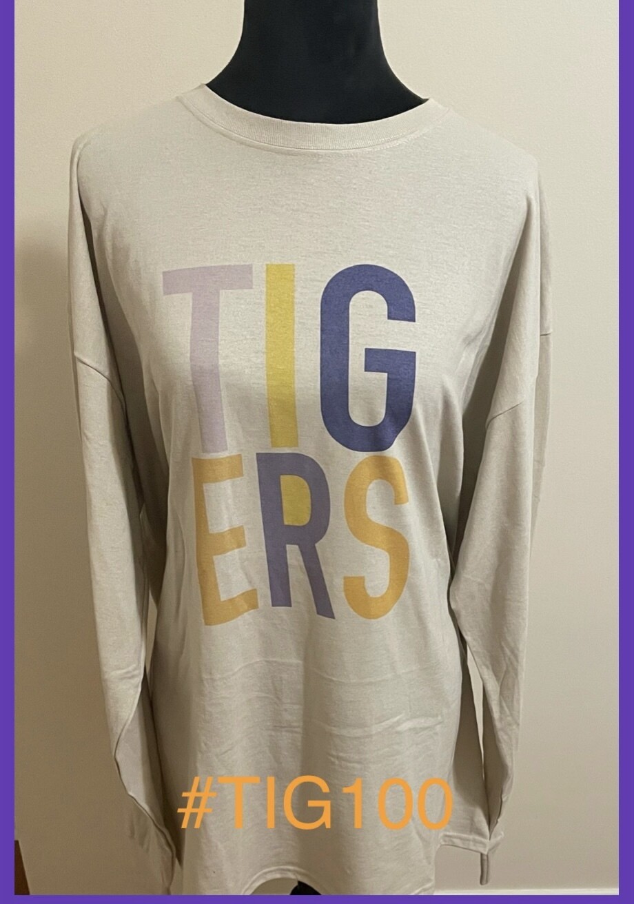 Tigers Colorblock Long Sleeve Tee