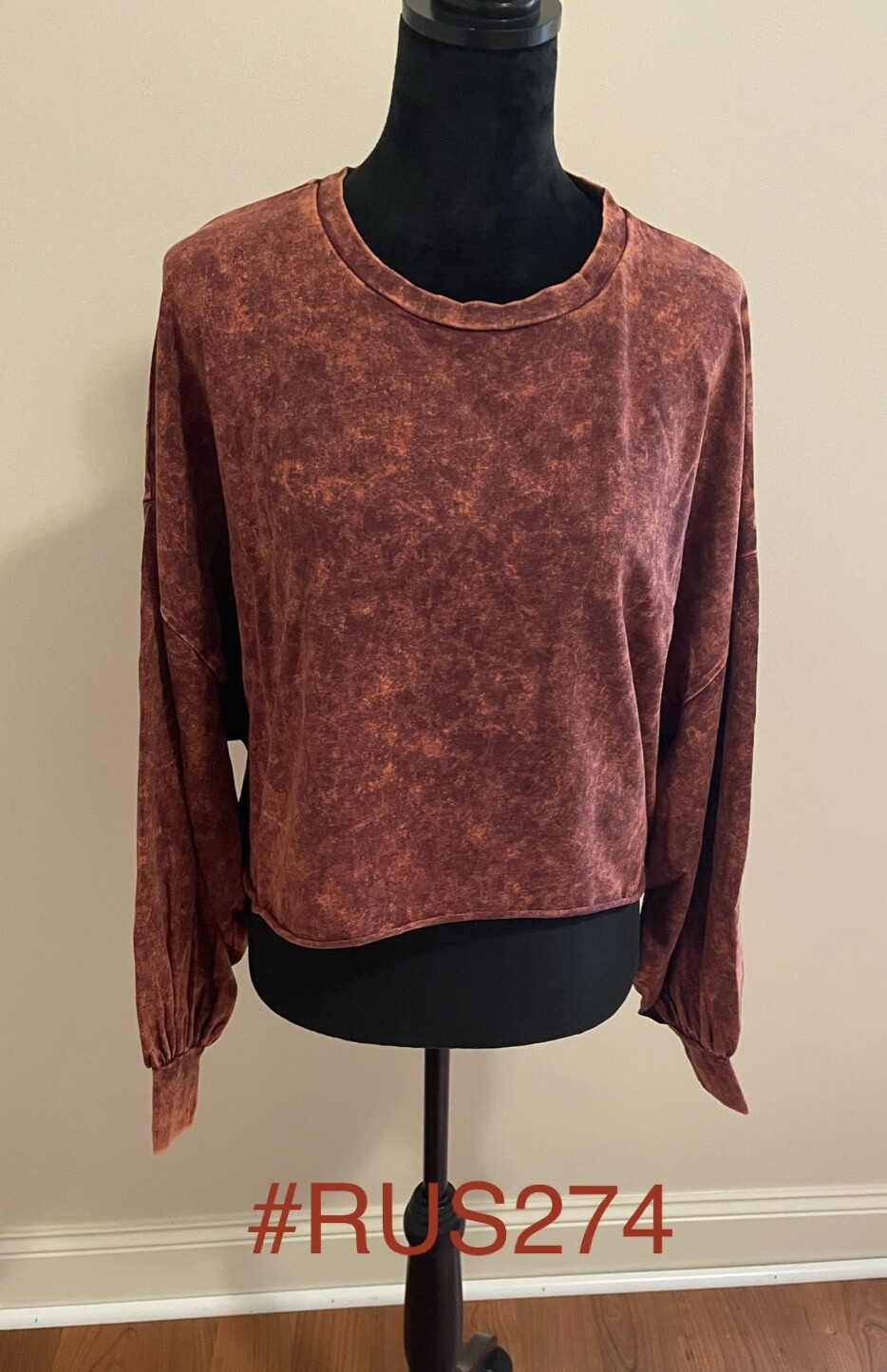 Rust Cropped Pullover