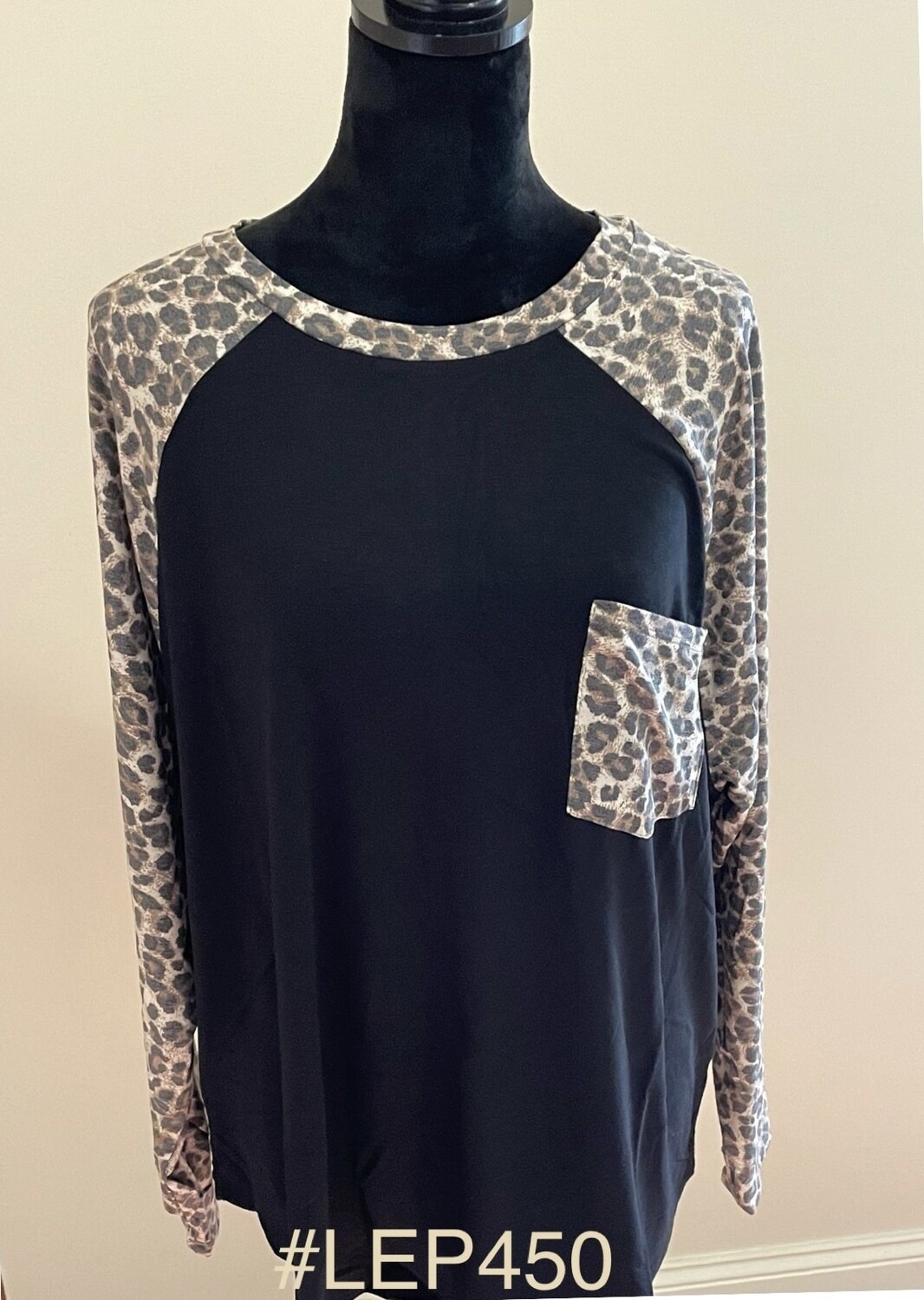 Black Pocket Long Sleeve Raglan