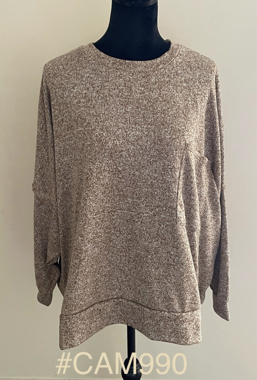 Camel Hi-Low Sweater
