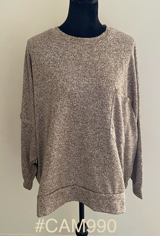 Camel Hi-Low Sweater