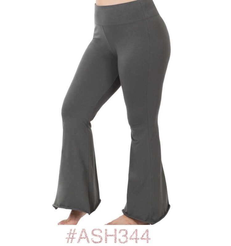 Ash Gray Flare Leg Yoga Pants