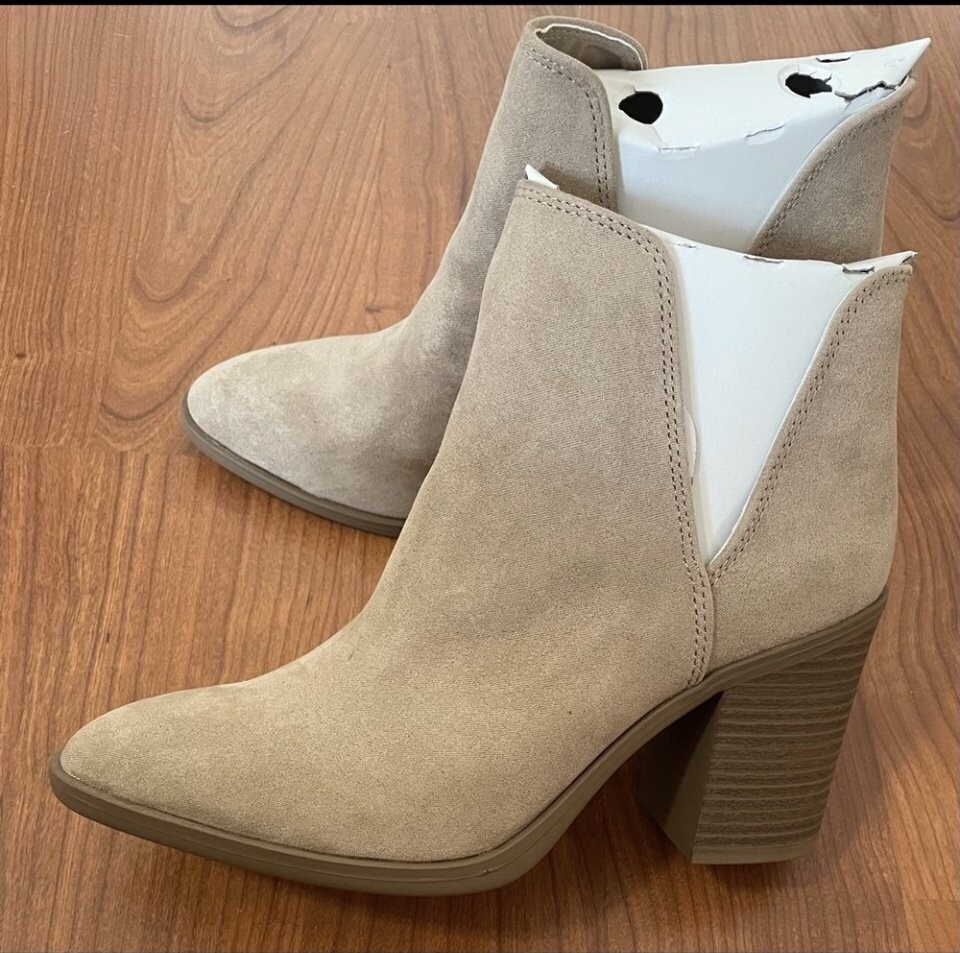 Taupe Booties Size 6