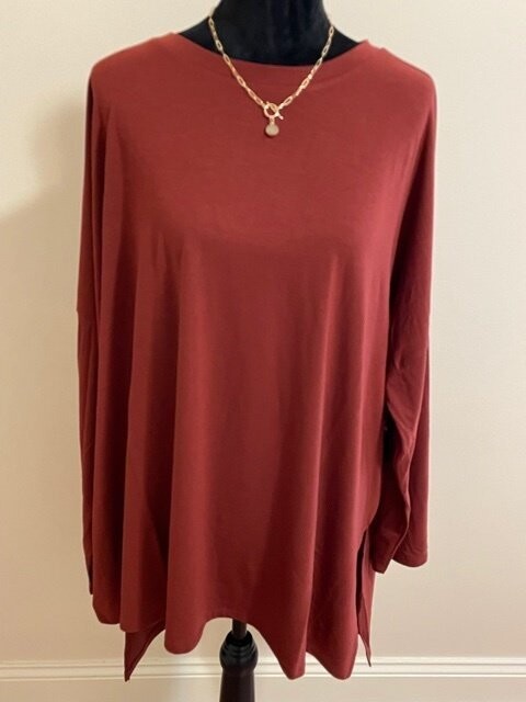 Rust High Low Shirt