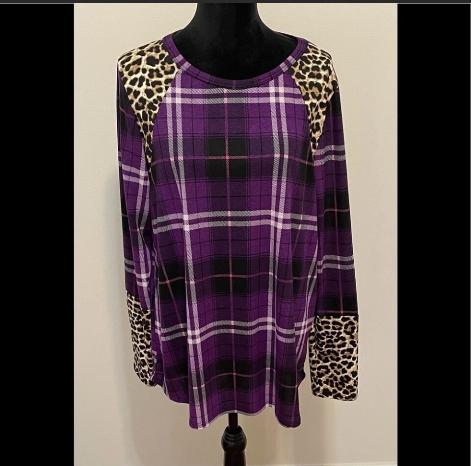 Purple Lep and Plaid Shirt