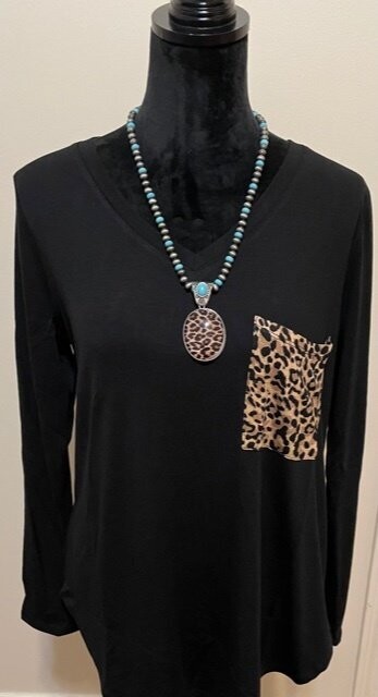 Black V-Neck Shirt