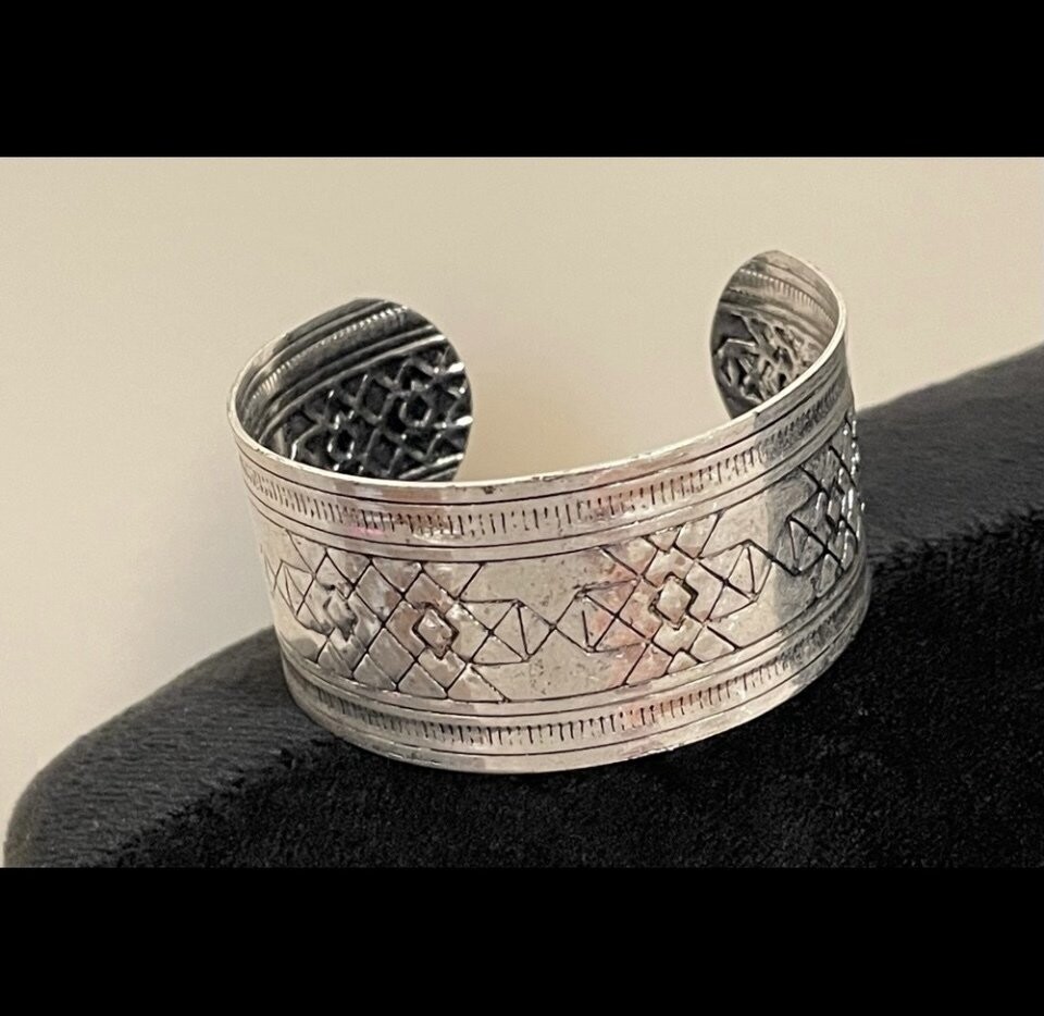 Belmont Brushed Silver Cuff Bracelet