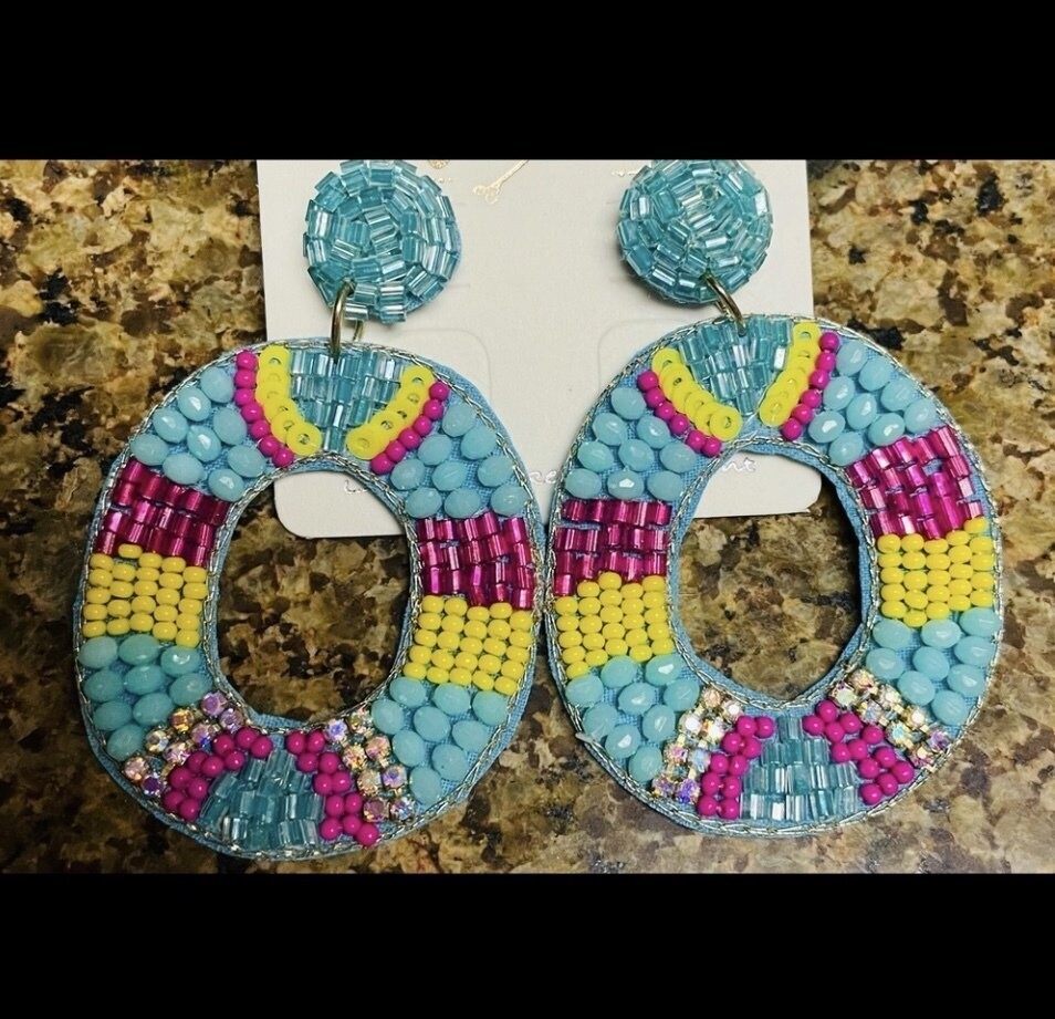 Multicolor Beaded Earrings