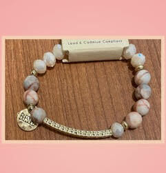 Blessed Charm Beaded Stretch Bracelet