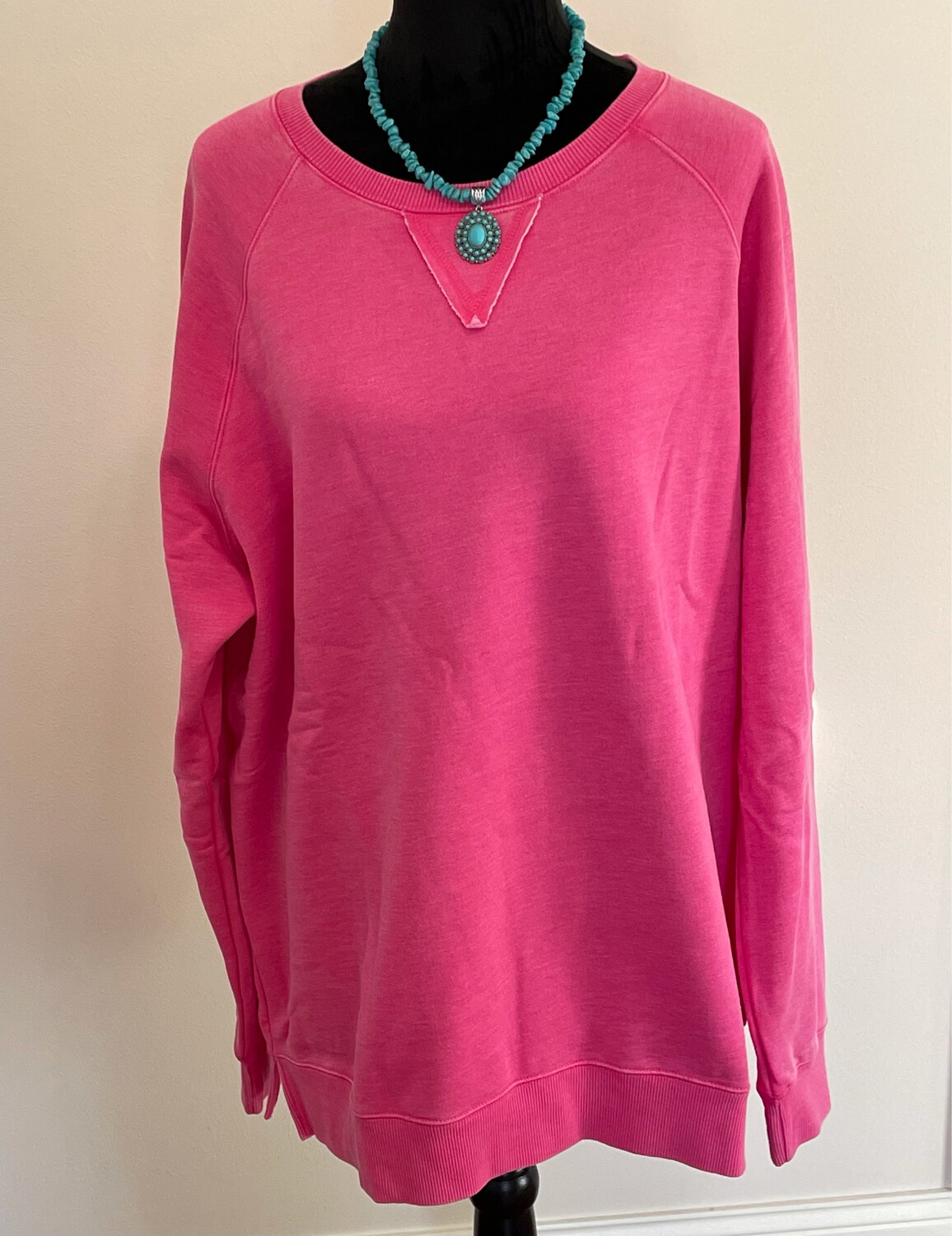 Hanna Vintage Look Pink Sweatshirt Size 2X