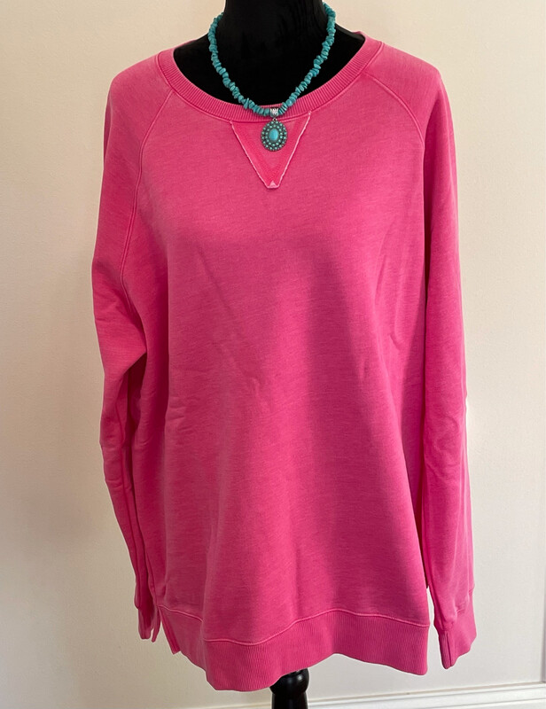 Hanna Vintage Look Pink Sweatshirt Size 2X