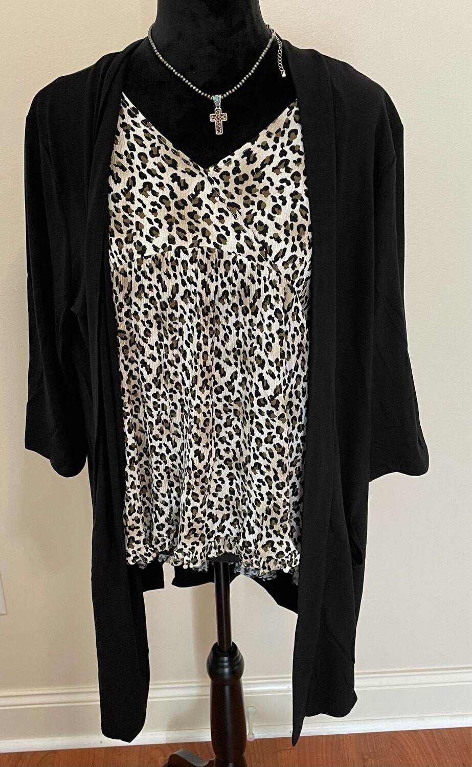 Monterey Black Cardigan Size 3X