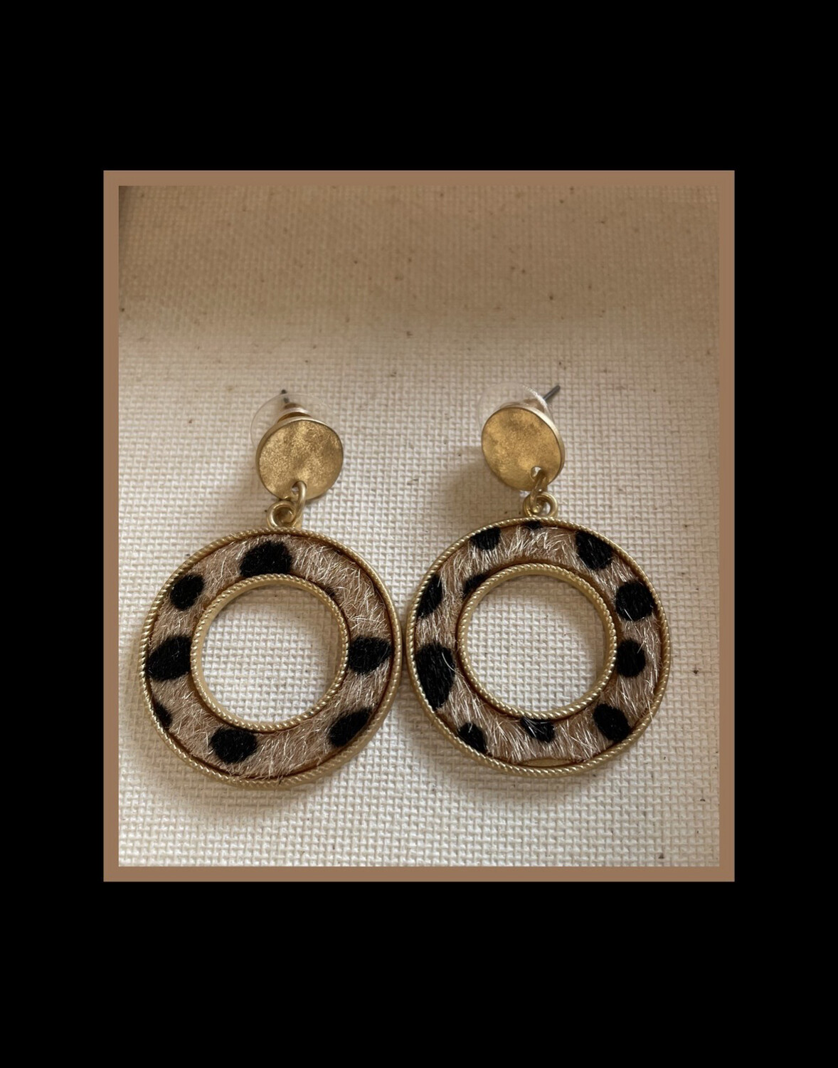 Bailey Cheetah Goldtone Earrings