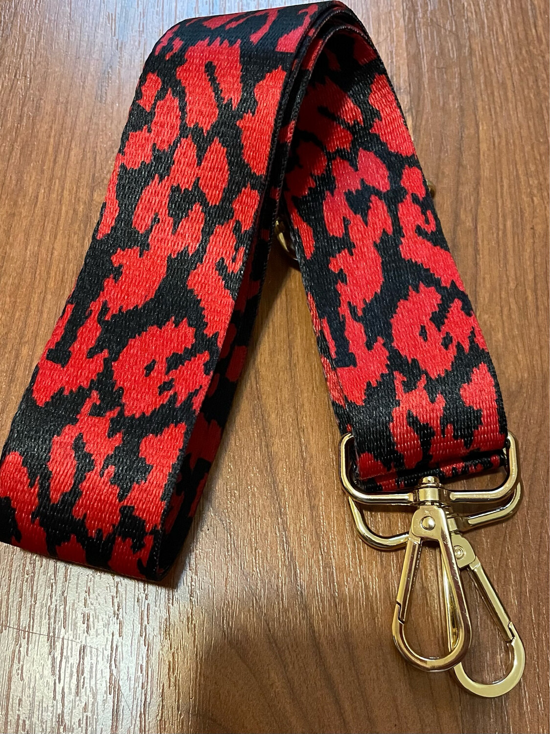 Mable Red and Black Guitar Purse Strap