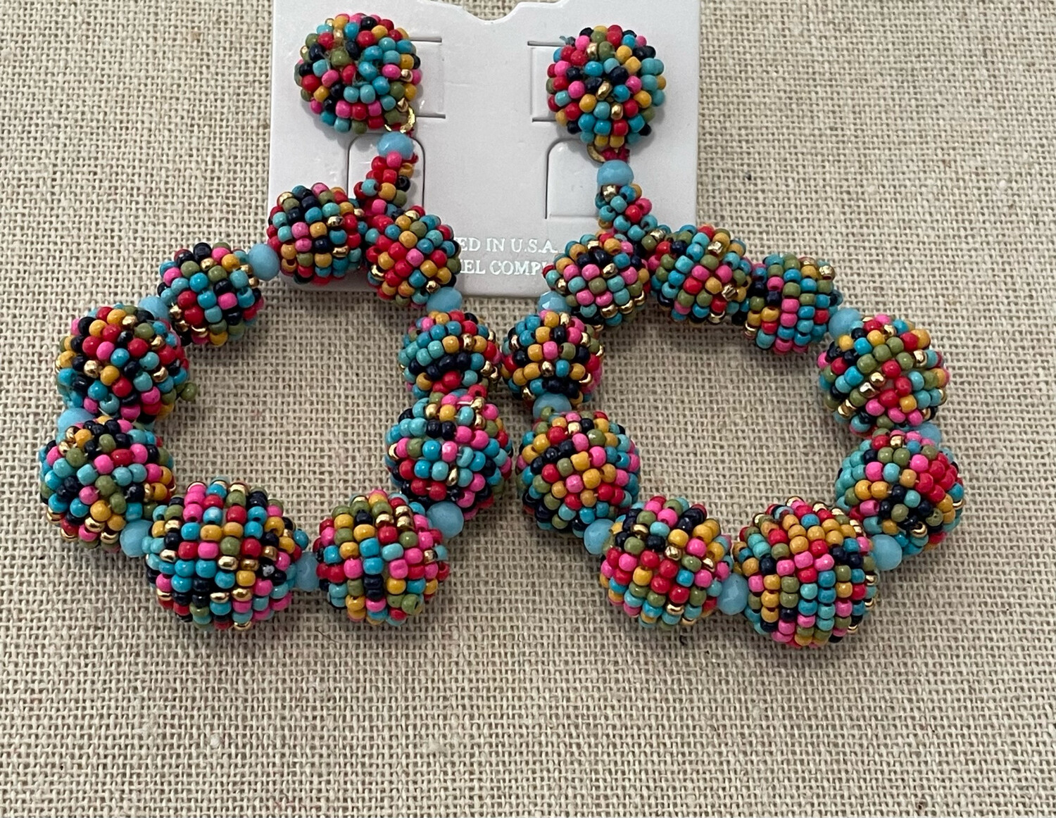 Multicolor Ball Earrings