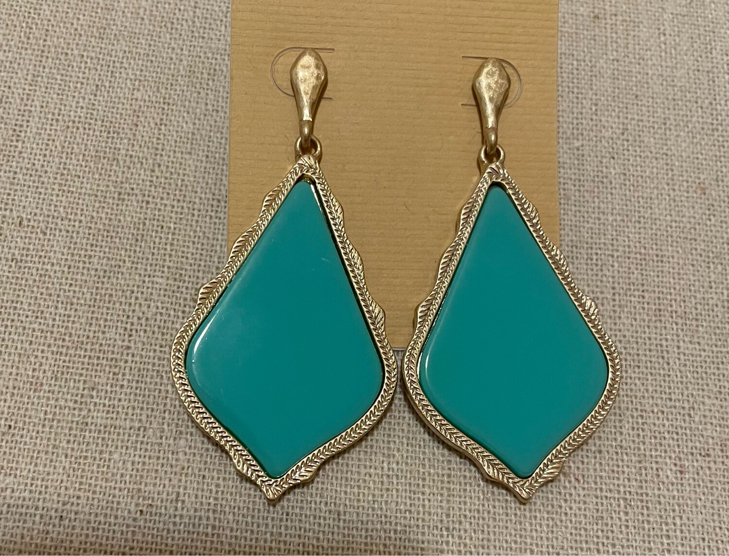 Carrie Turquoise and Gold Earrings
