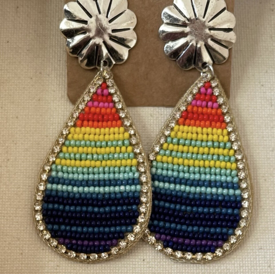 Molly Multicolor Crystal Beaded Earrings