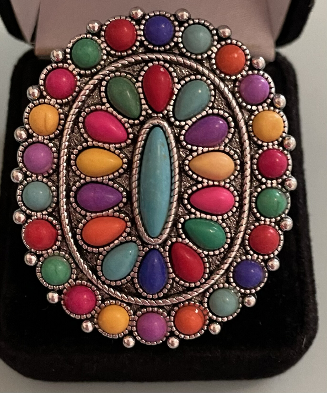 Multicolor  Oval Ring