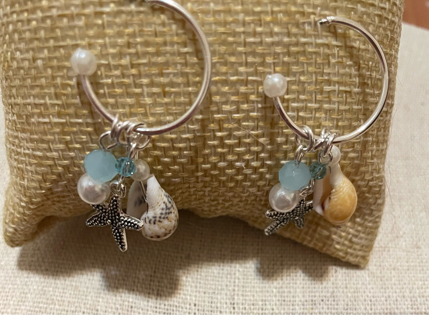 Catherine Keys Beach Silver Hoop Earrings