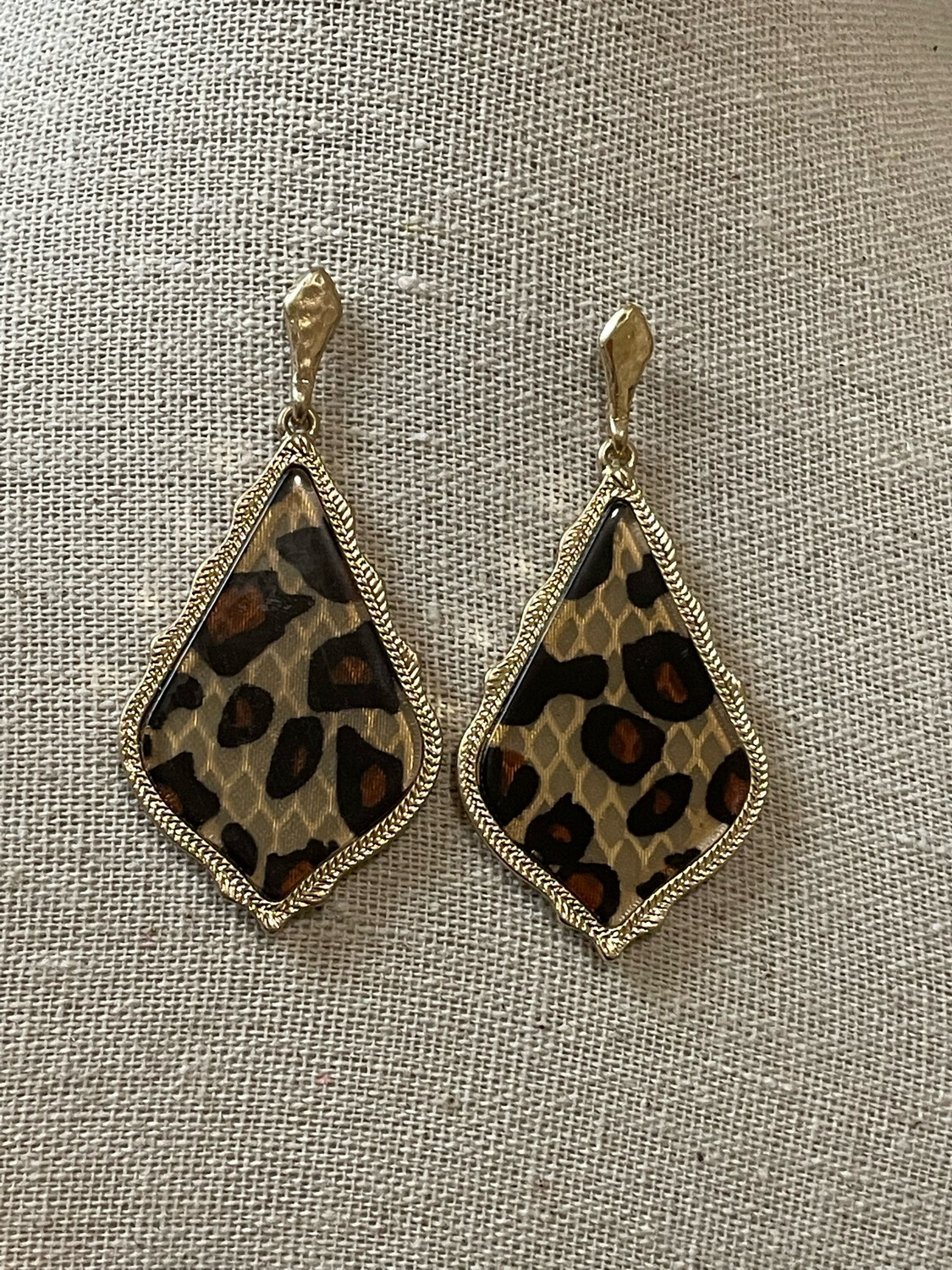 Carrie Leopard Gold Earrings