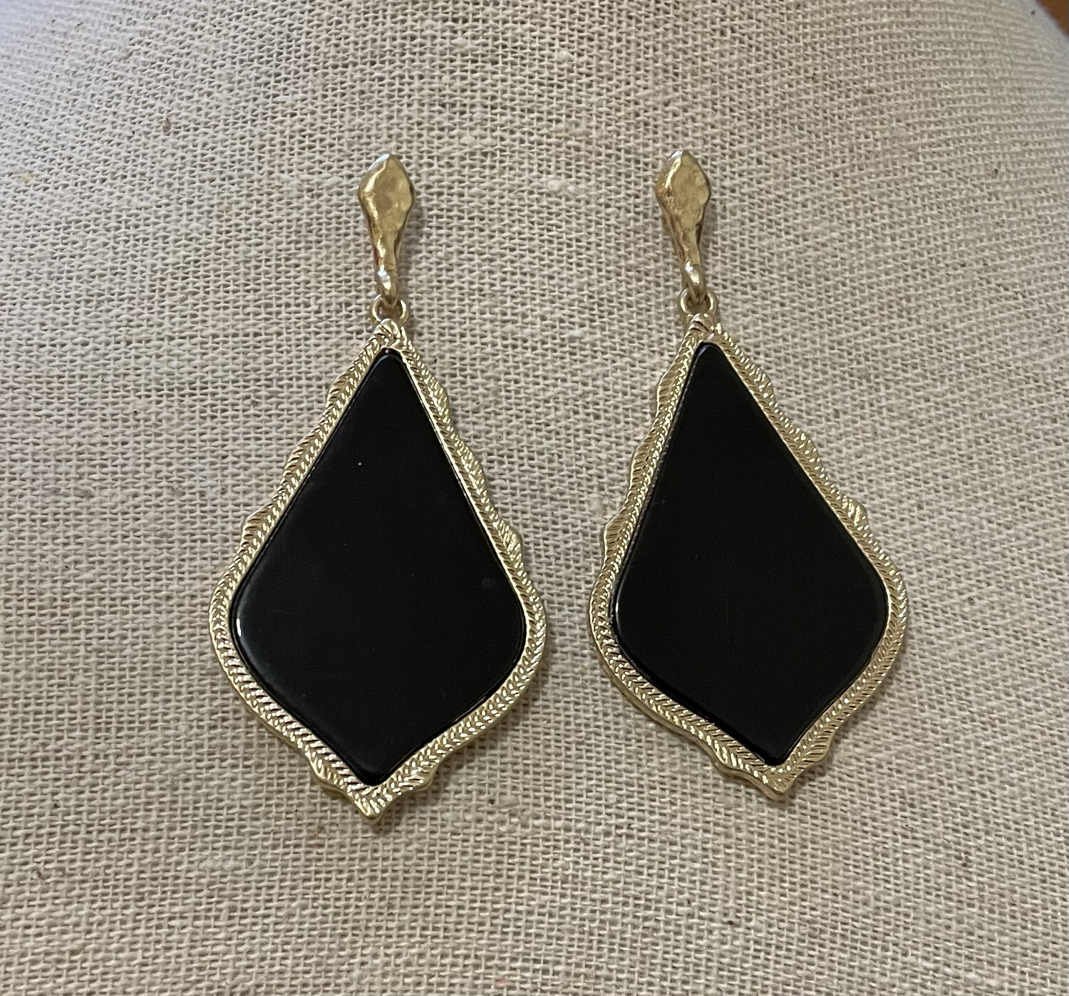 Carrie Black and Gold Earrings