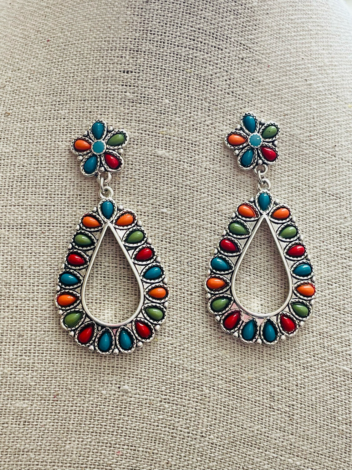 Multicolor Teardrop Earrings