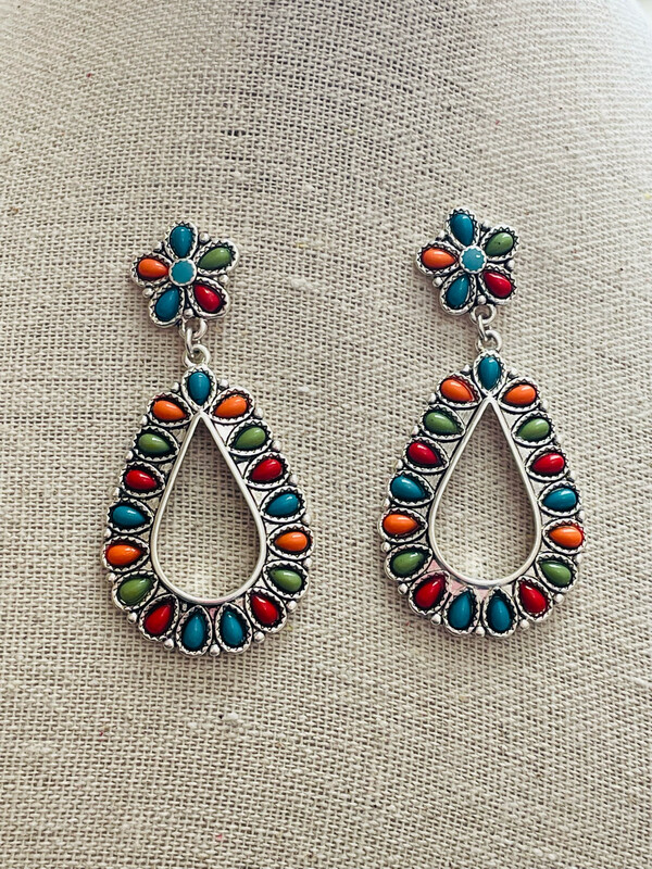 Multicolor Teardrop Earrings