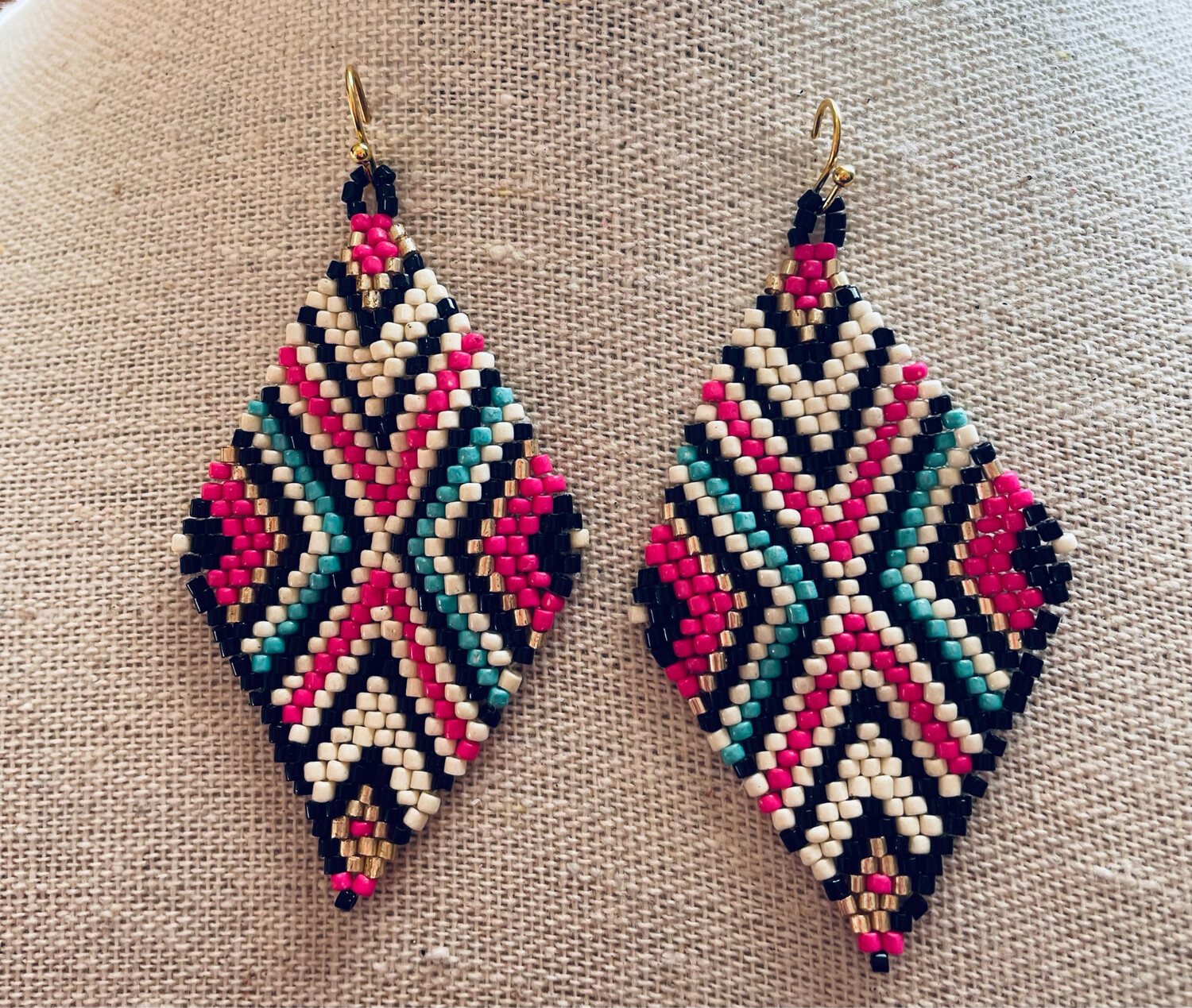 Alexis Multicolor Beaded Diamond Earrings