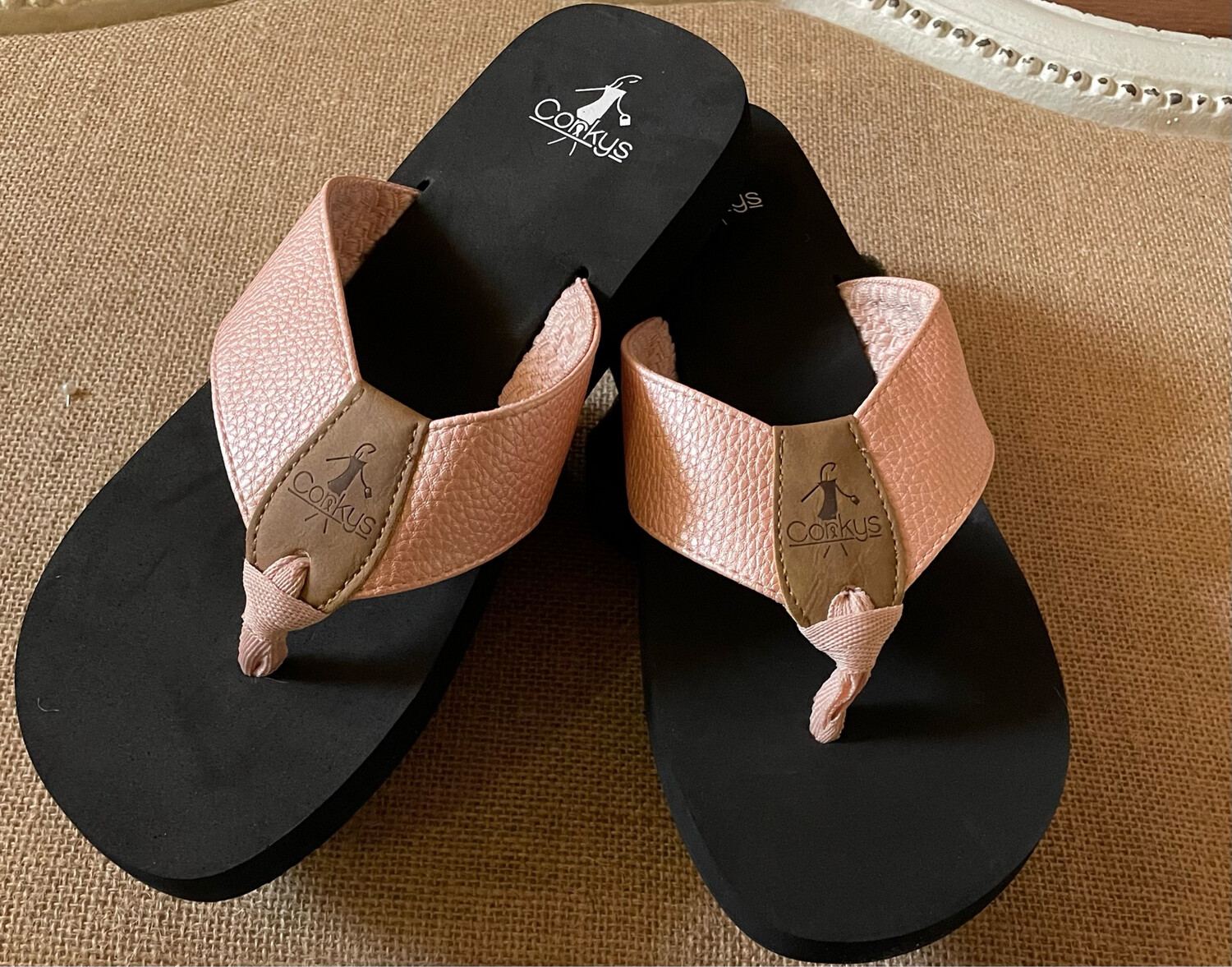 Ladybug Blush Pink Flip Flop Sandals
