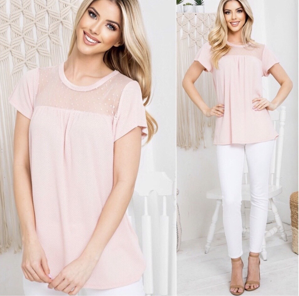 Caroline Gee Pink Versatile Top