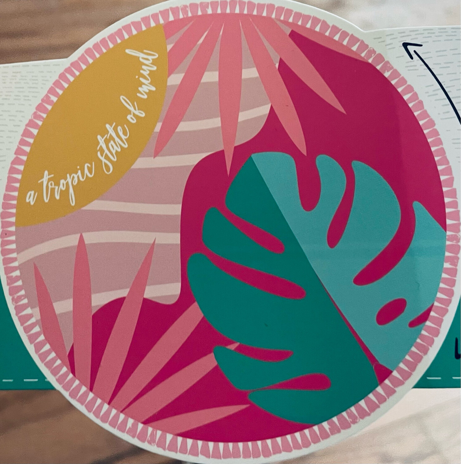 Tropic Graphic XL Round Beach Blanket Towel